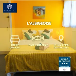 Appartement L'albigeoise - Confort - Tout Equipe - Parking Gratuit - 10 Min A Pied Du Centre-ville - Proche Gare - Universite - Vue Parc - Fibre, Albi